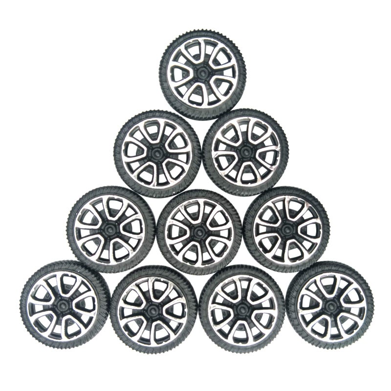 EUDAX 30mmx9mm Plastic Roll 2mm Dia Shaft Toys Wheel and 2mmx100mm STEM Shaft Round Rod Axles for DIY Toy RC Car Truck Boat Helicopter Model Part (100 Pcs) - Image 5